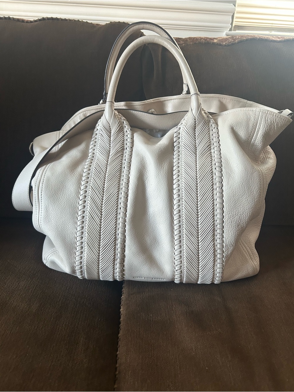 Aimee Kestenberg “All for Love” Leather Woven Handle Tote Bag
